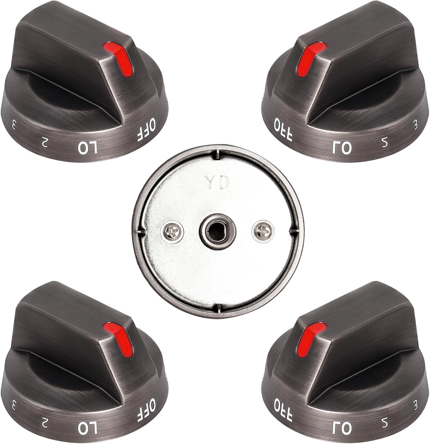 DG64-00975A (4PCS) Electric Range Knob, ne/nx9000t Electric Stove Knob, DG64-00975A001 Replacement for Samsung Stove Knob Compatible with Samsung ne/nx9000t Stove/Oven Knobs