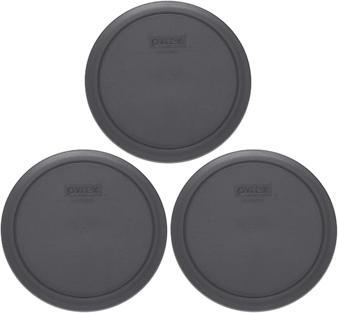 Pyrex 7402PC Puddle Grey Round Plastic Food Storage