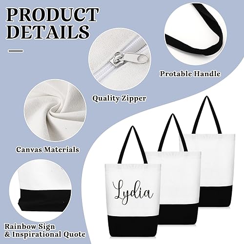 Miniatura 10 de 50 bolsas grandes de lona reutilizables, tela para sublimación, bolsas lisas a granel con cremallera para manualidades de bricolaje para compras,