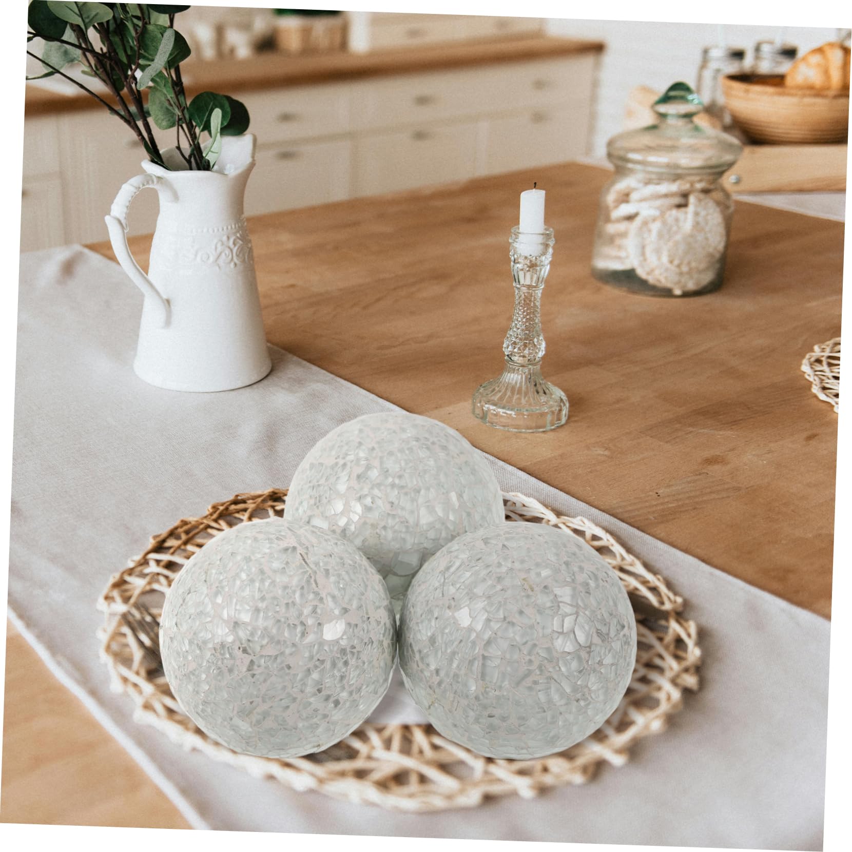 Alipis 12stücke Dekorative Glaskugeln Mosaikball Für Tischdekoration Accessoires Für Hochzeiten Und Zuhause Langlebig Und Für Vasen Und Mitteltische