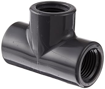 Spears 805 Series PVC Pipe Fitting, Tee, Schedule 80, 1/2" NPT Female