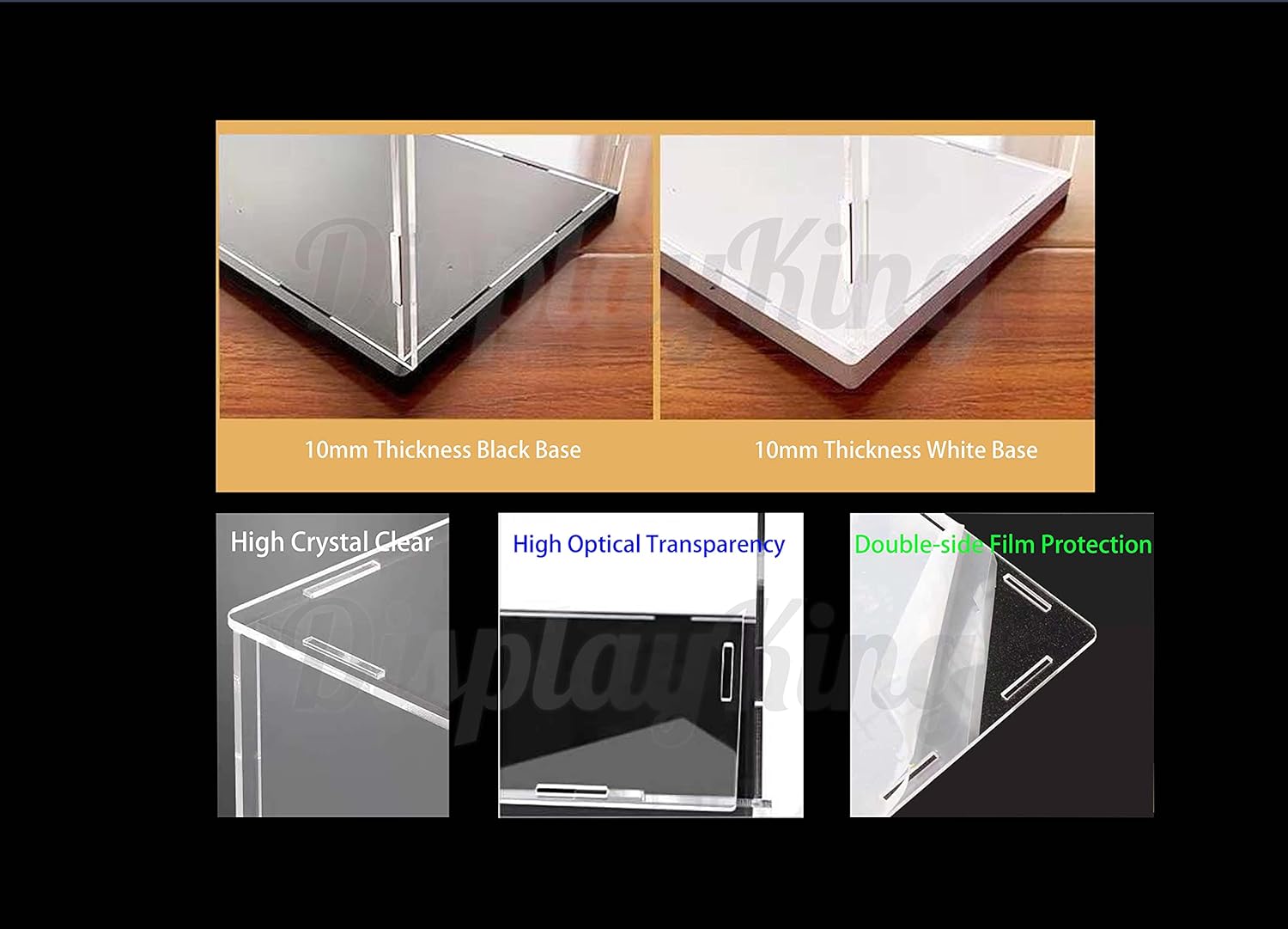 Acrylic Display case with Screw for Lego McLaren Formula 1 Race Car 42141 (Lego Set is not Included) (with Theme Background)(US Stock)