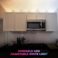 Vista 5 de Enbrighten Spectrum Luces de Cadena de Acento de Pared para Interiores con Control Remoto, Luces de Aplique LED que Cambian de Color USB, 2.4m con 6