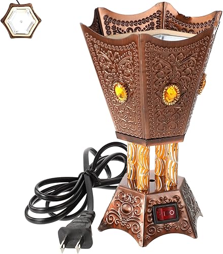 Eid Mubarak - Soporte para quemador de incienso eléctrico, estilo de Oriente Medio, vintage, árabe, Ramadán, Mubarak, bandeja de incienso decorativa