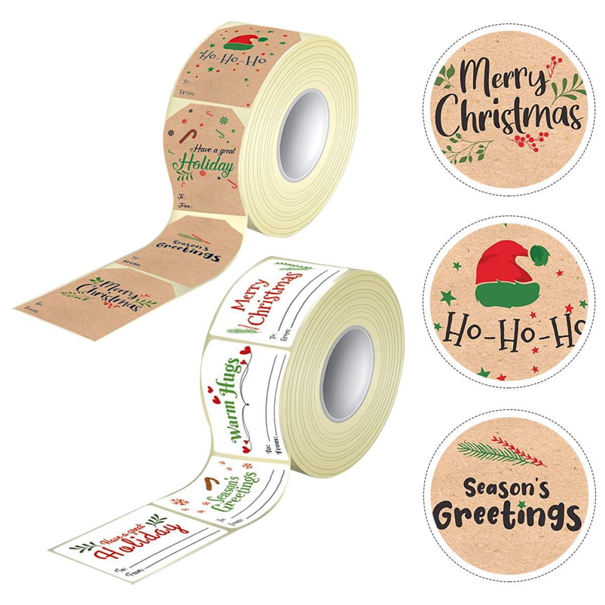 SHINEOFI 2 Set Adesivi Natalizi Etichette Adesivi Da Imballaggio Per Buste Di Ringraziamento Per Sacchetti Di Caramelle Di Natale Per Buste Di Biglietti Di 2 * 2