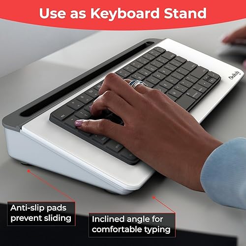 Miniatura 6 de Chalkola Pizarra blanca de escritorio de vidrio con almacenamiento, pizarra de borrado en seco, organizadores de escritorio de trabajo, soporte para