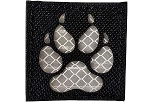 K9 Footprint 2x2 Inch Reflective Patch Embroidered Military Tactical Dog Paw Hook Loop Patch