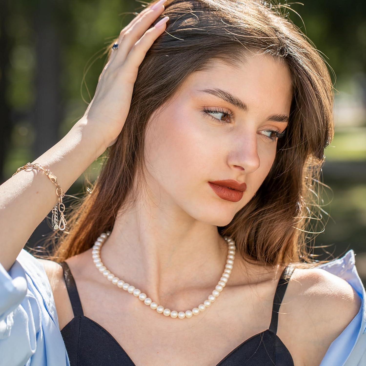 Round Imitation Pearl Necklace for Women, 6MM Cream White Rounds Pearl Choker Dainty Round Imitation Pearls Choker Necklace for Wedding Prom Jewelry Gifts - Image 4