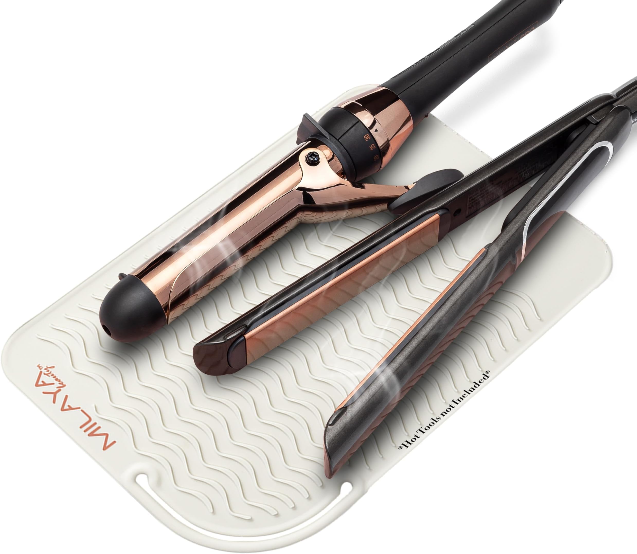 Heat Resistant Mat - Curling Iron Holder - Silicone Heat Resistant Mat - Makeup Mat - Hot Tools Mat - Hot Tools Flat Iron Holder - Vanity Decor - Vanity Accessories