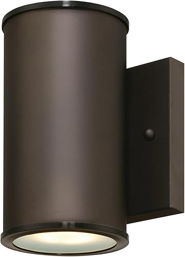 Westinghouse Lighting 6315600 Mayslick - Lámpara LED de pared para exteriores, acabado de bronce aceitado con lente de vidrio esmerilado, color