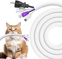 Vista 10 de Protector de Cable para Perros y Gatos 3.05m - 1/2 pulgada, Funda Flexible para Cables para una Fácil Gestión de Cables, Protege los Cables
