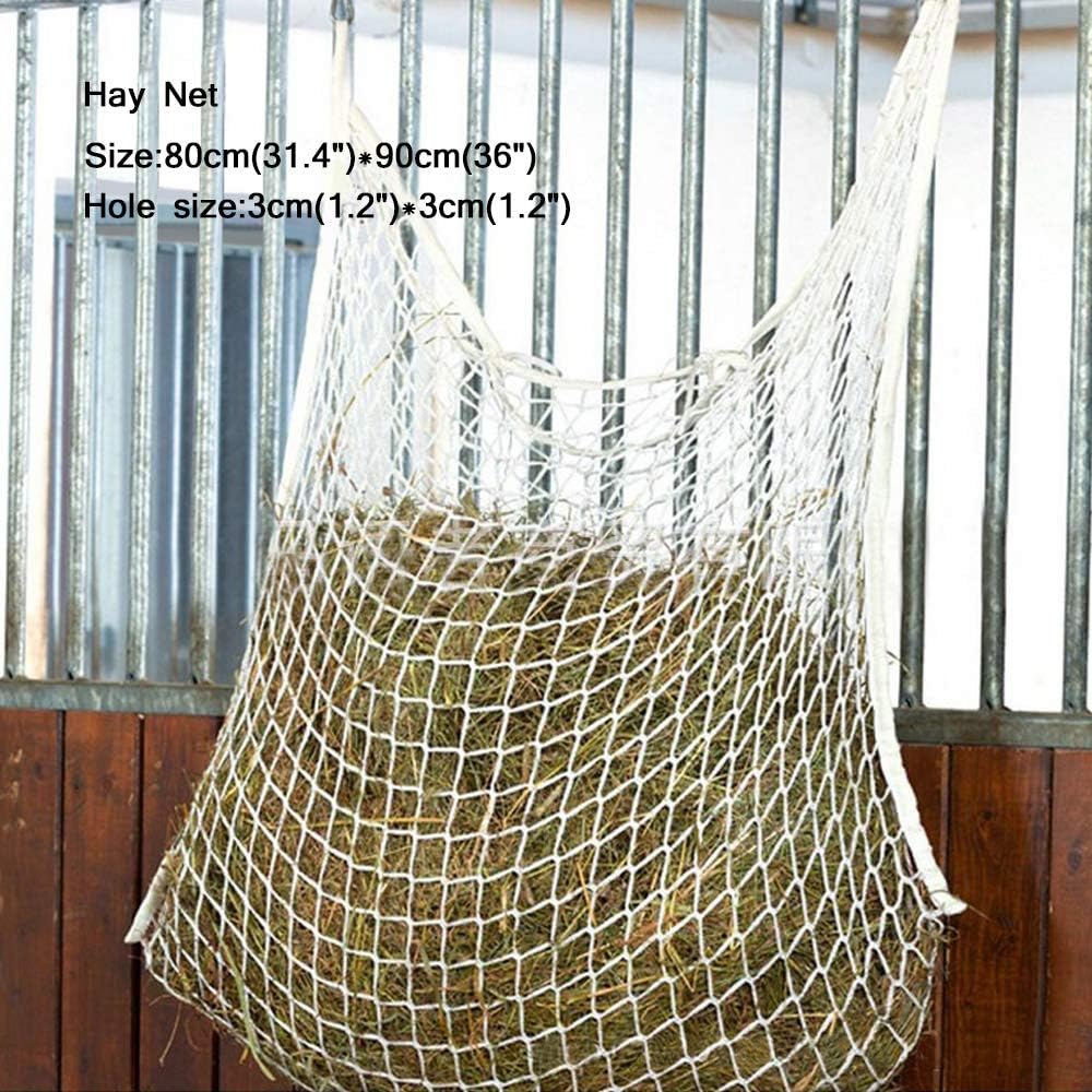 ANQIA Full Day Slow Feed Hay Net Bag,1.2" Hole Mesh Net Horse Feeder Bag, Reduces Horse Feeding Anxiety and Behavioral Issues (（Medium - 48"×36" ）) : Pet Supplies