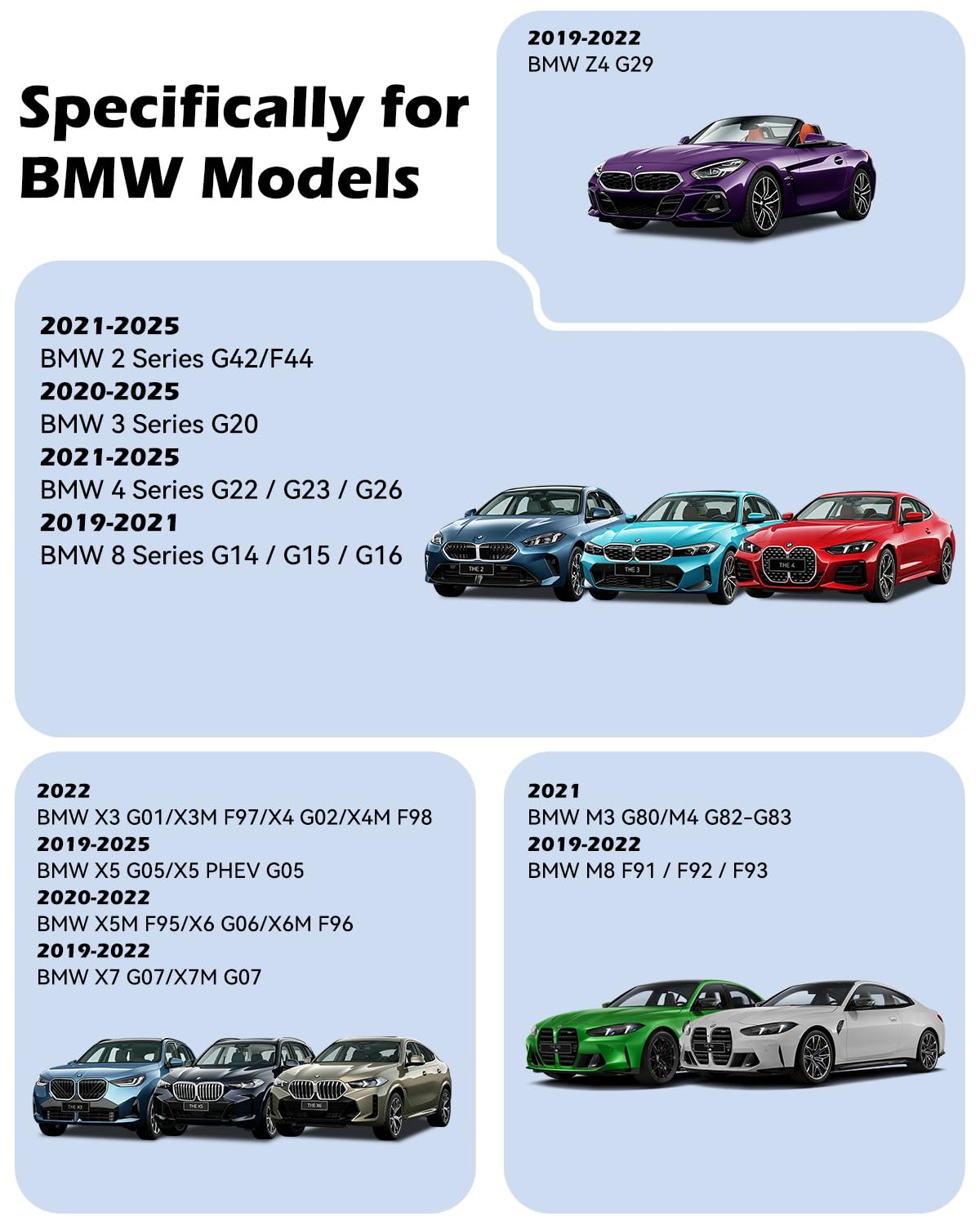 CloudValley Supporto per telefono da auto per BMW Serie 3 G20 2020-2025, X3 G01 2022, BMW X5/X5 PHEV G05 2019-2025 e BMW Serie 4 2021-2025 con rotazione a 360° e potente magnete N55