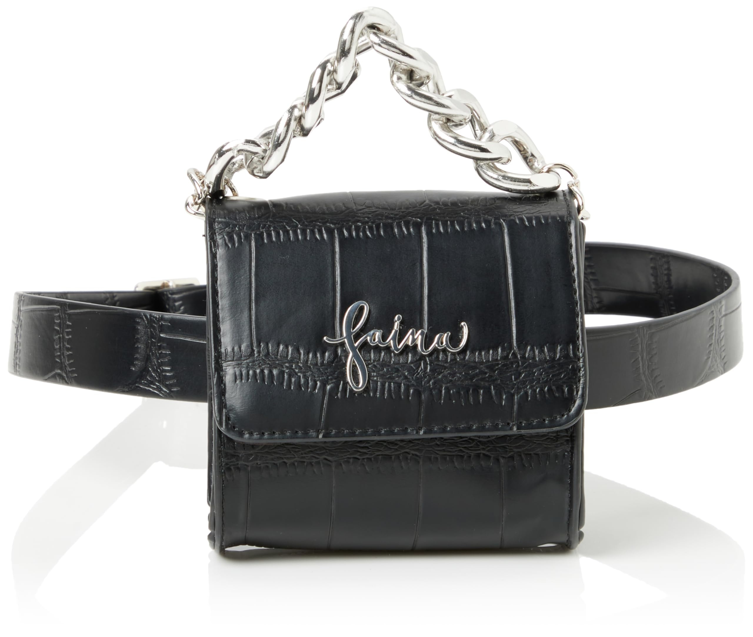 nascita Women's Belt Shoulder Bag, Black, One Size