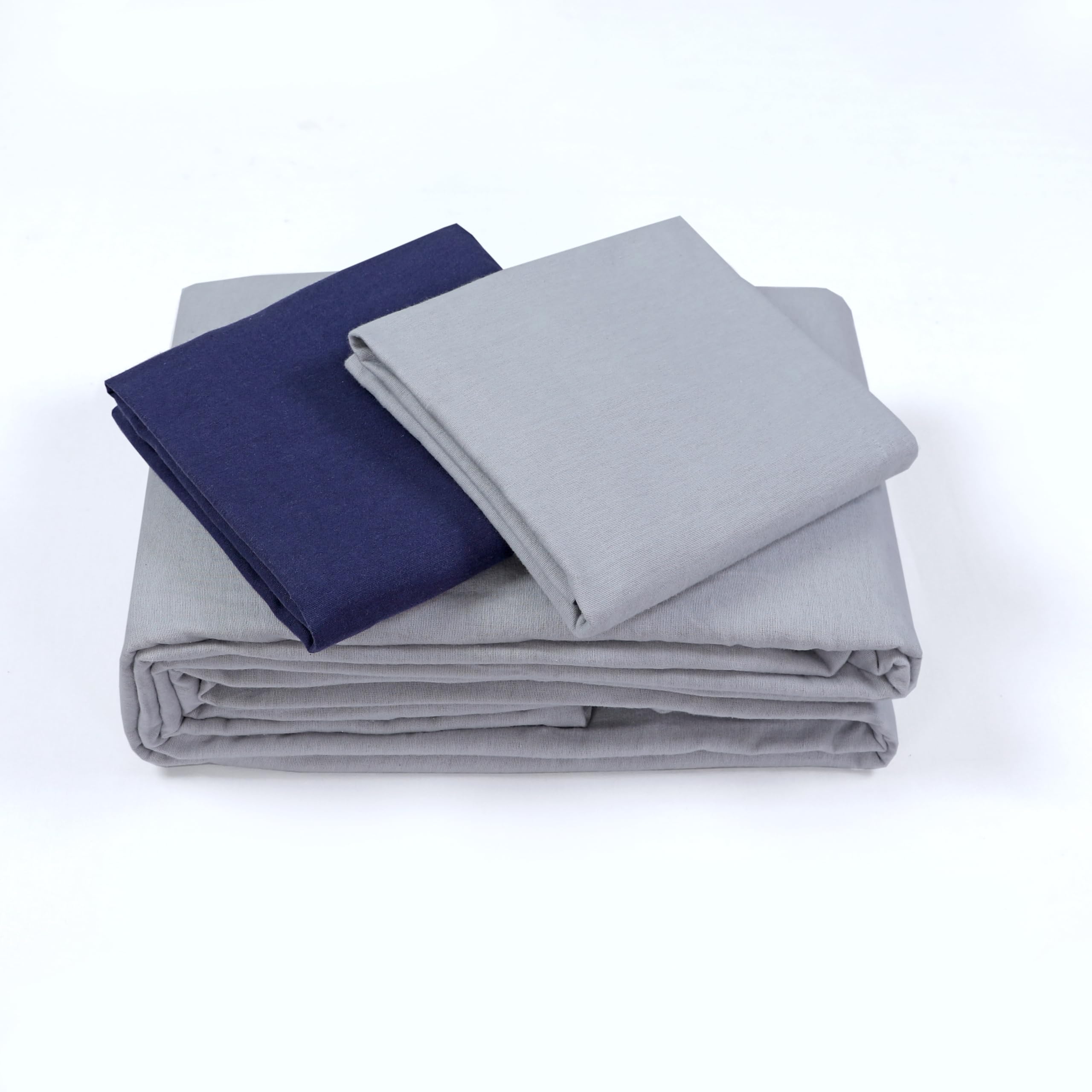 Vision - Set copripiumino reversibile in flanella (240 x 220 cm, 2 federe per letto matrimoniale, 100% cotone, flanella morbida, calda