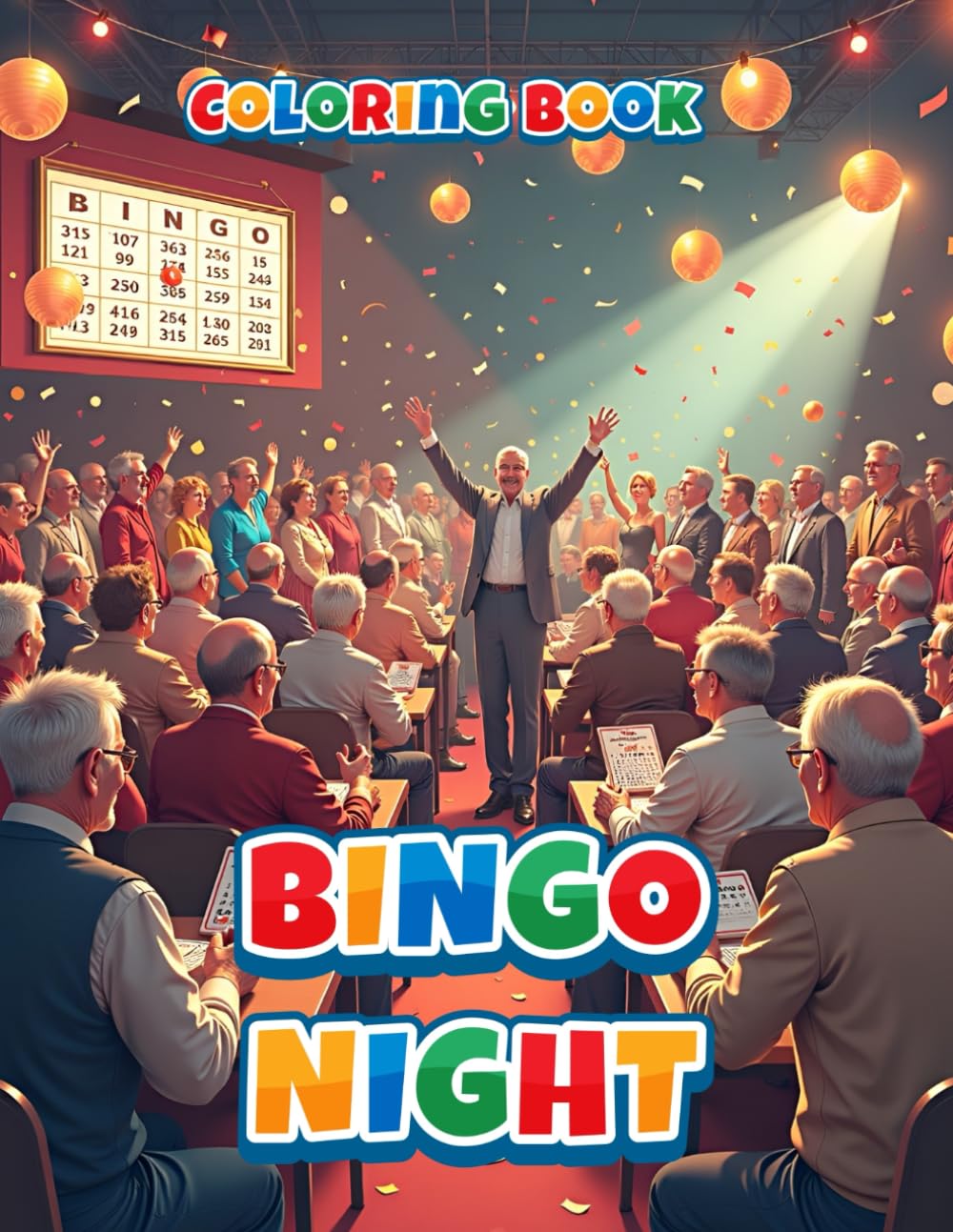 Bingo Night - Coloring Book: Relaxing and Fun Coloring Book for Adults with 50 Creative Pages