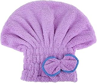 بونية تجفيف الشعر-ميكروفايبر, موف، Large، خامات متعددة