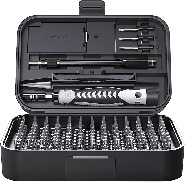Precision Screwdriver Set, SOONAN 130 in 1 Electronics Tool Kit with 120 Bits Magnetic Screwdriver Set & 10-bit Tool Set Handy Repair Tool for Computer Phone Watch Camera Laptop Repair