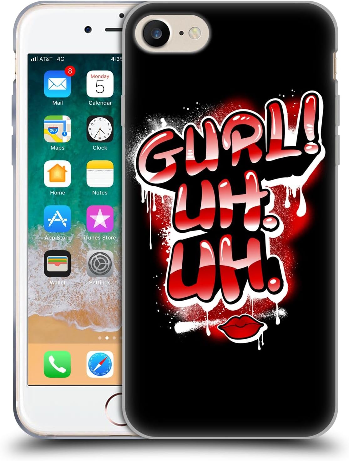 Head Case Designs Officially Licensed WWE Girl Uh. Uh. Bianca Belair Gel Case [Military Grade Protection] Compatible with Apple iPhone 7/8 / SE 2020 & 2022 and Compatible with MagSafe