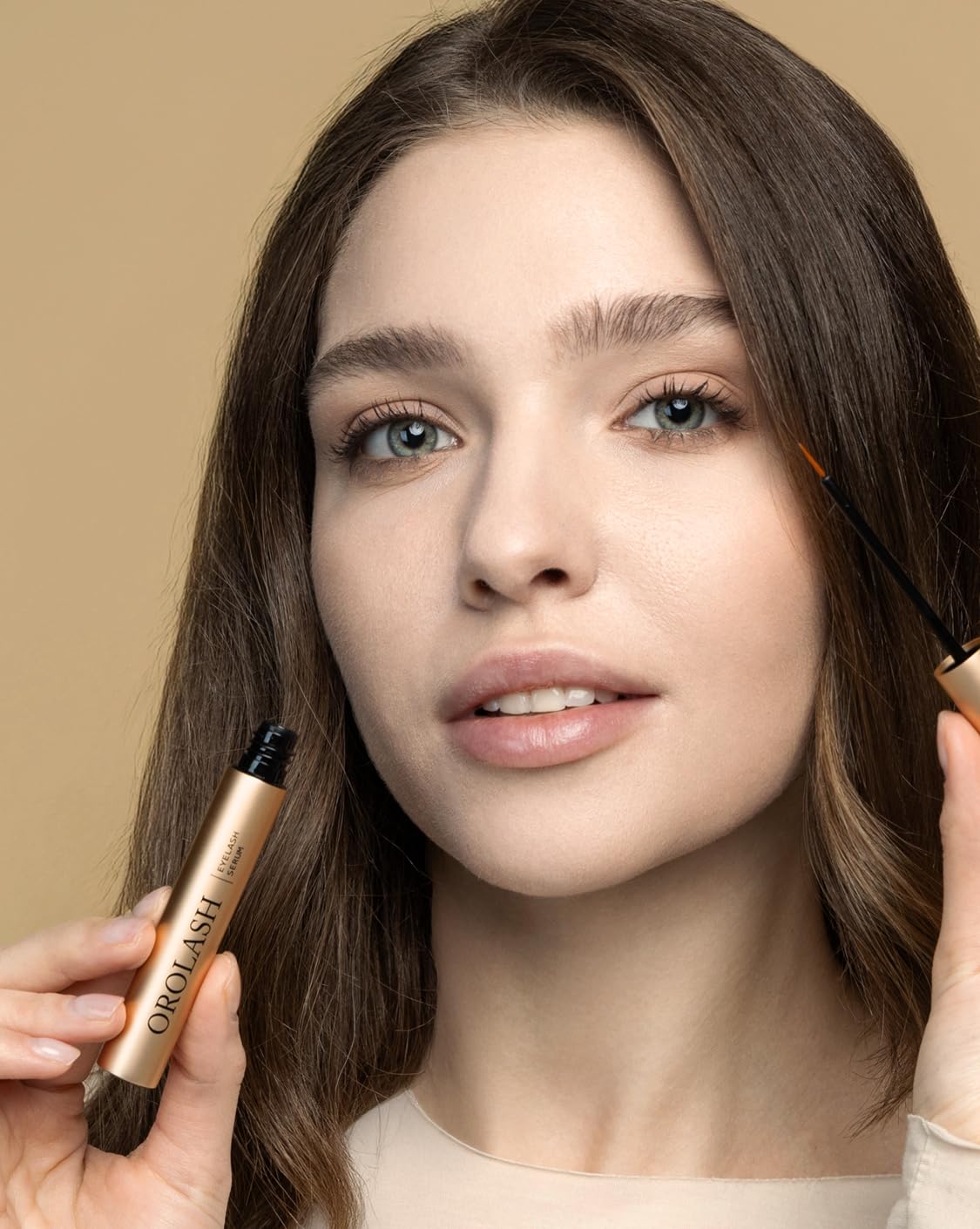Siero Ciglia Allungante e Volumizzante OROLASH 3ML (3 mesi) | Ideale Per Infoltimento Ciglia e Sopracciglia | 100% EFFICACE