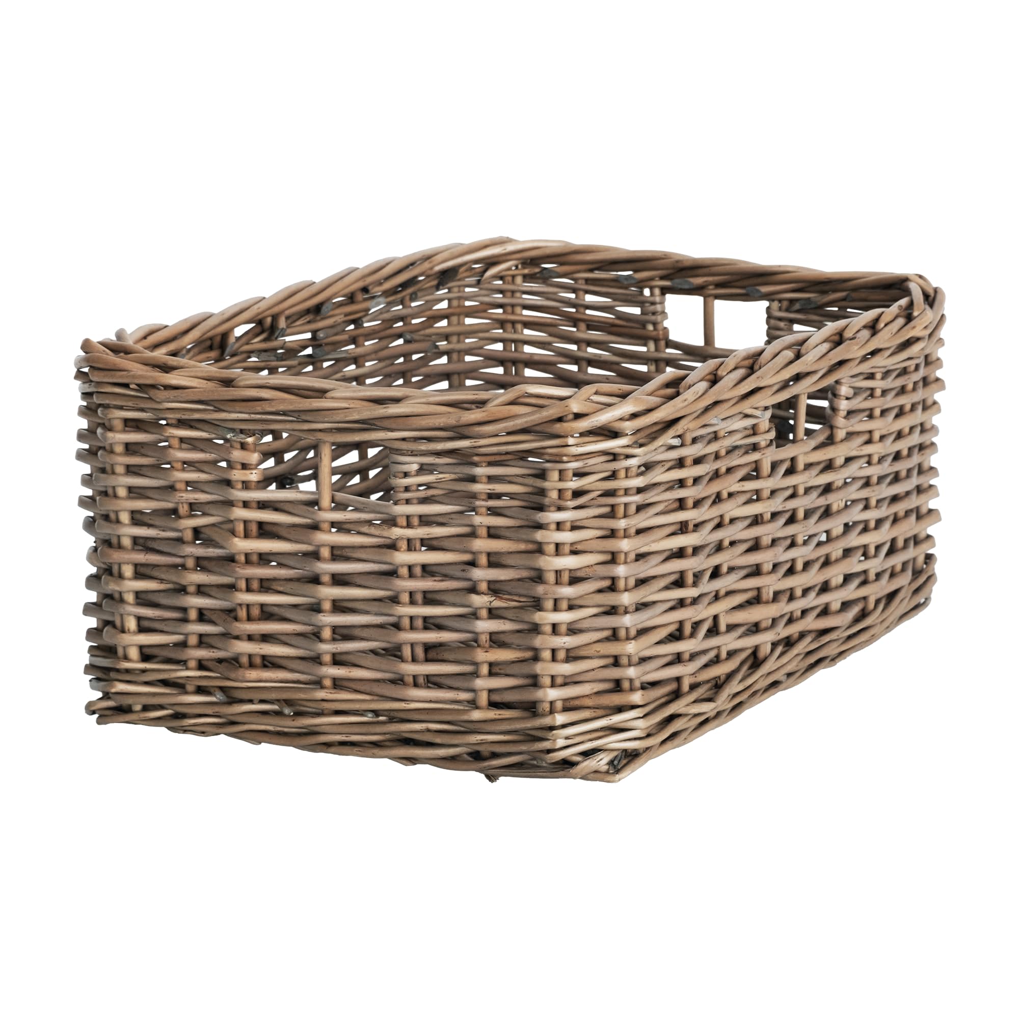 StorageWorks Pantry Baskets, Willow Storage Baskets for Organizing, Shelves, Pantry Organizers and Storage, Light Brown, 15"L x 11"W x 6 ¾"H