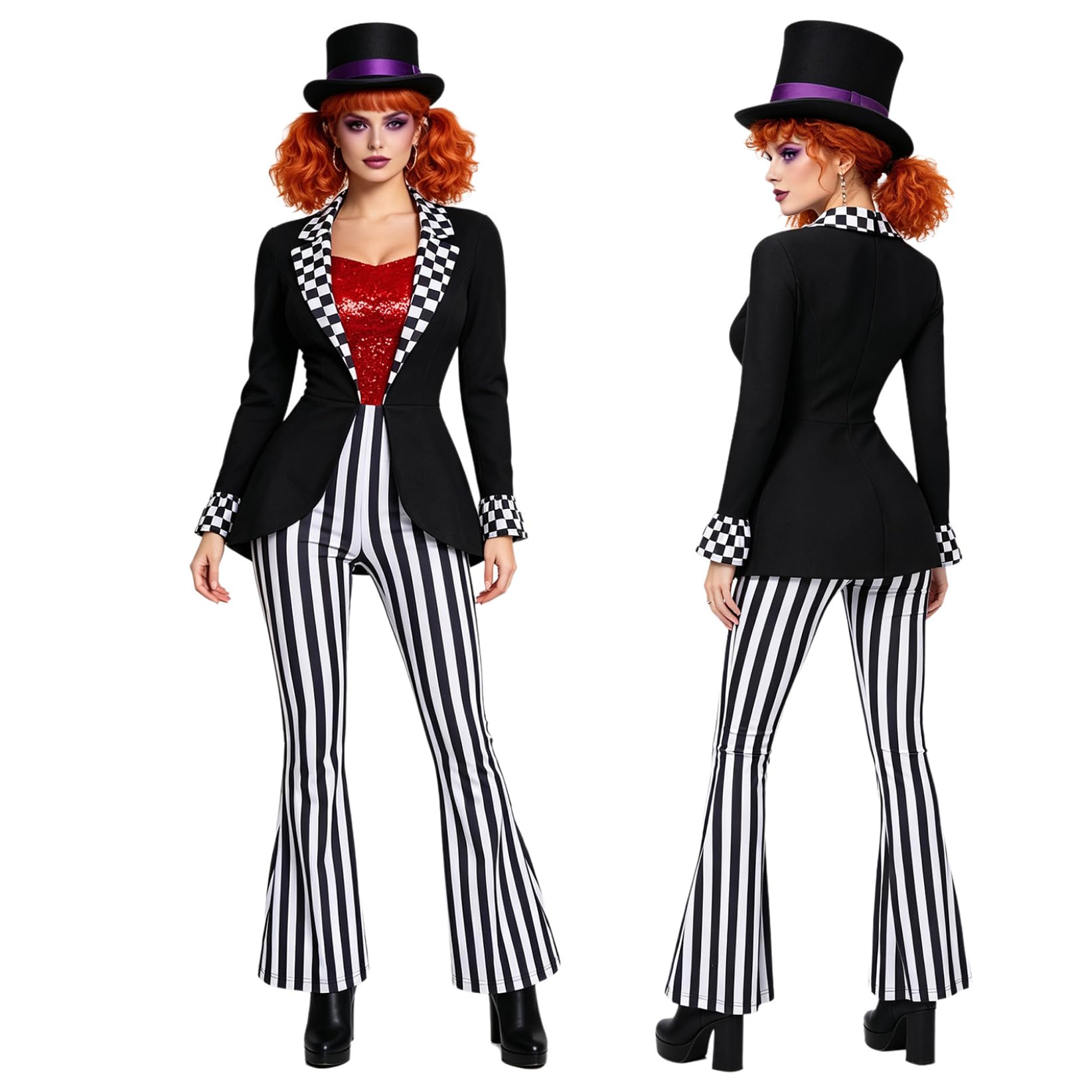TTAO Donna Vestito Di Danza Di Carnevale Tuta Circo Costume Per Halloween
