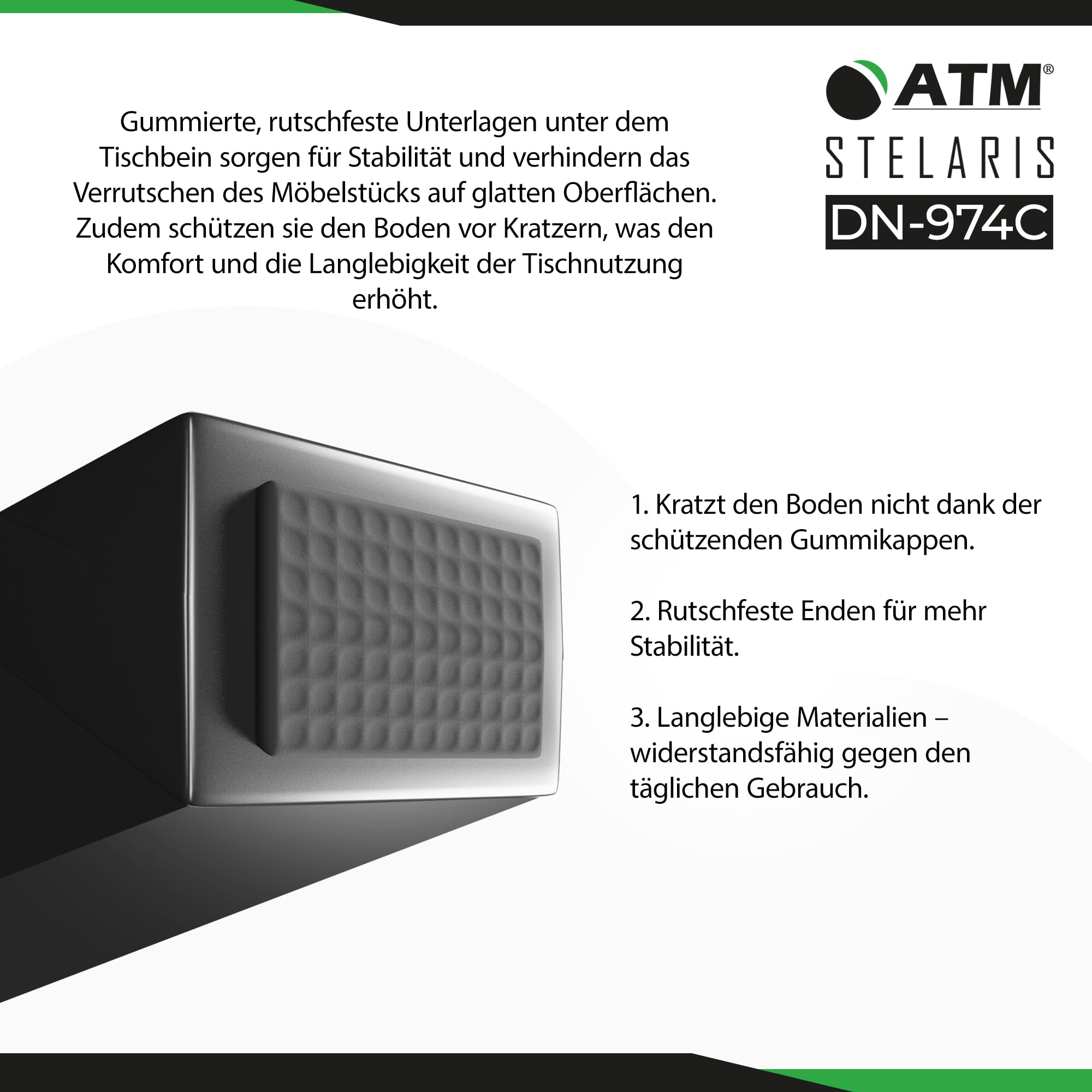ATM® Tischbeine in X-Form | 2 Kufen für Möbel | Metallprofil 80x80mm | Stabile Basis für Tische, Schreibtische und Arbeitsplatten | Modernes Design, Stahlkonstruktion (Höhe 73 cm) | Schwarz Matt