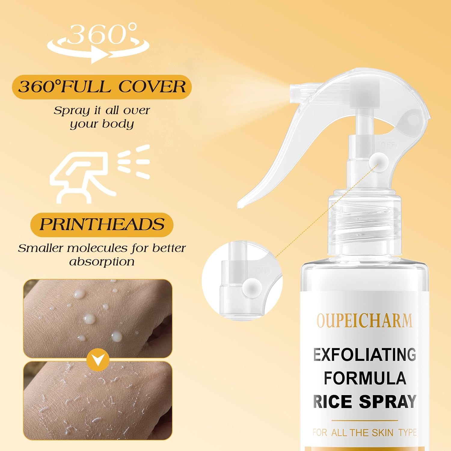 Peel Shot Keratin Kojic Rice Spray for Women Men,6.76 fl.oz