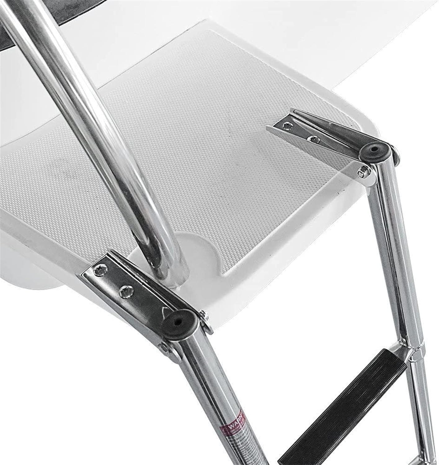 Boat Ladders 4/3/ 2 Step Folding, Stainless Steel Telescoping Extension Swim Step Ladder for Yacht/Swimming Pool, Easy to Install, Loads 330lbs (Color : 2 Step)