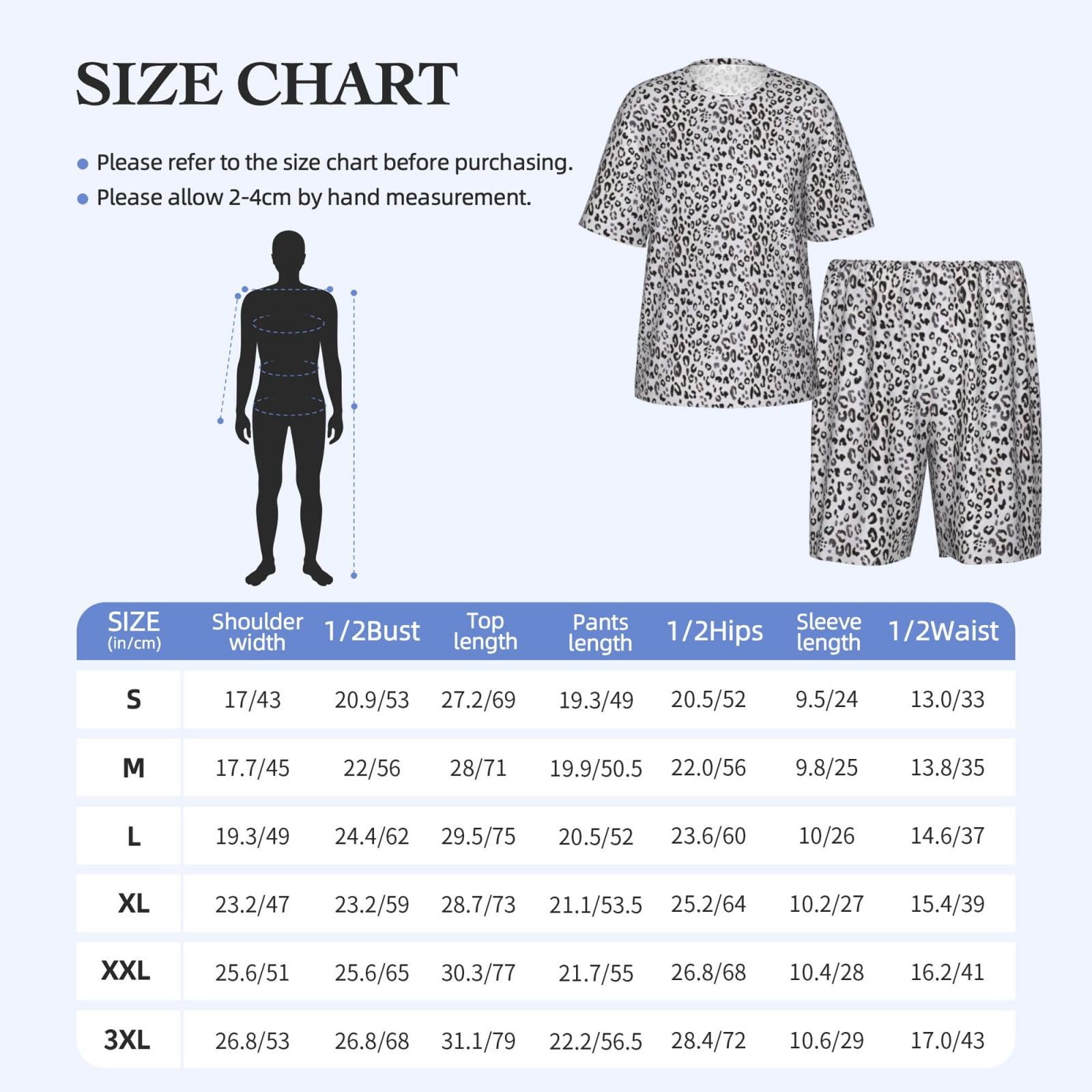 Set pigiama da uomo con stampa leopardata, comodi pantaloncini da pigiama da uomo, perfetti per le notti estive
