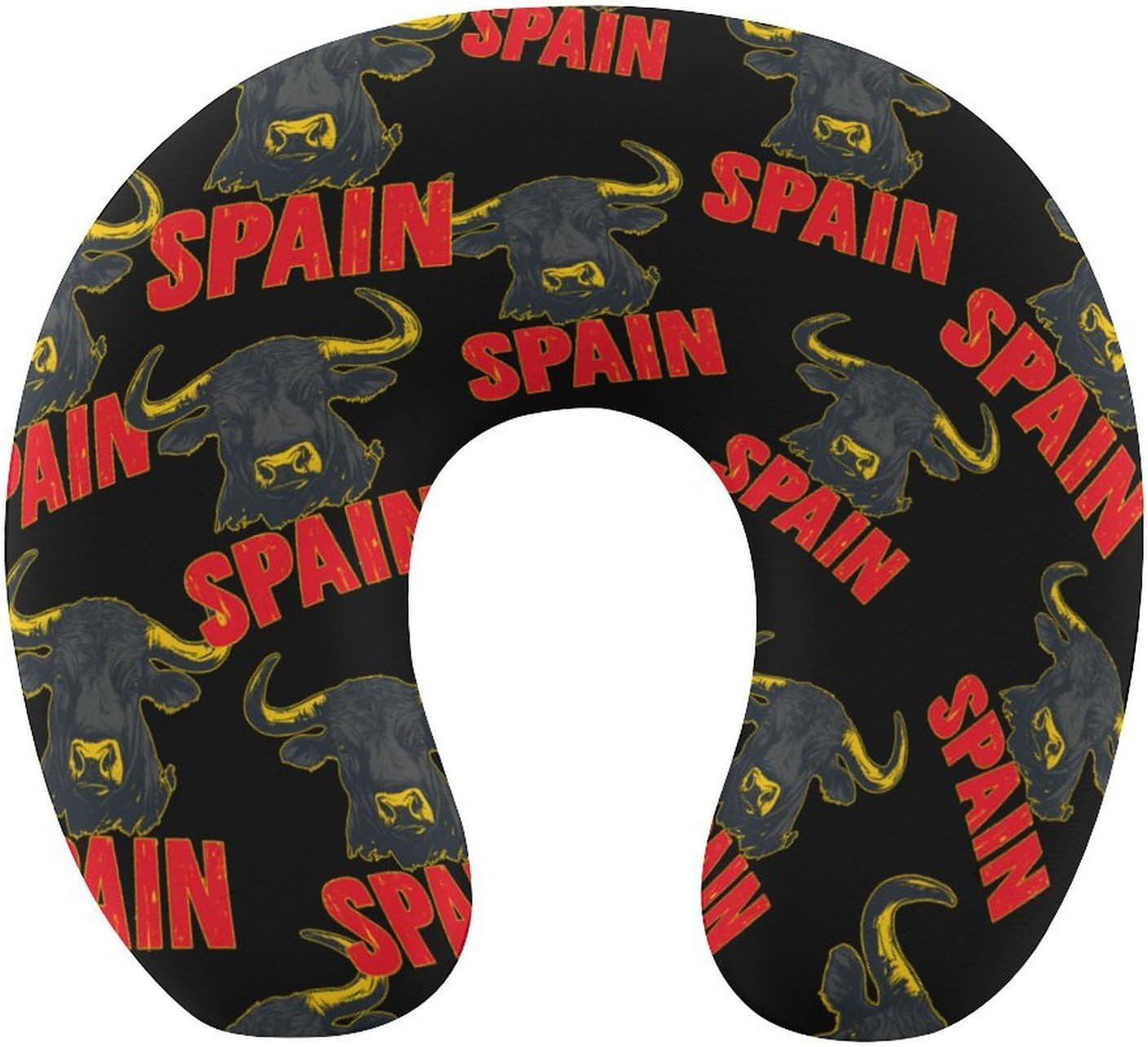 Spain Spanish Bull Memory Foam Pillows U Shaped Travel Neck Pillow