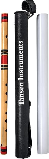 Tansen D Sharp Medium Professional Flute,16 inches with Free Carry Bag