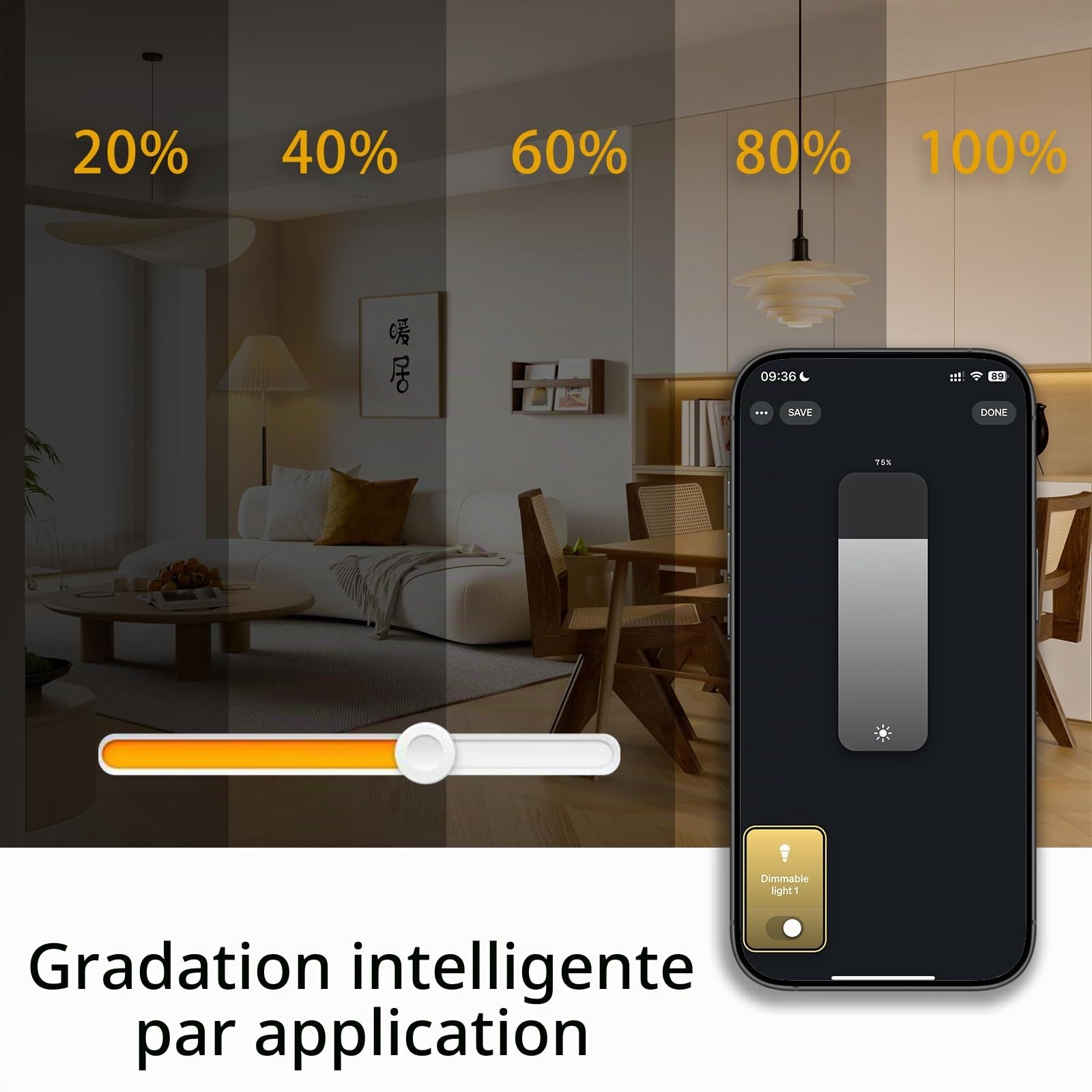 Zigbee – Variateur d'intensité tactile, sans fil neutre, télécommande d'éclairage intelligente compatible avec les concentrateurs Zigbee standard, SmartThings, Hubitat, Echo, | LED et halogène
