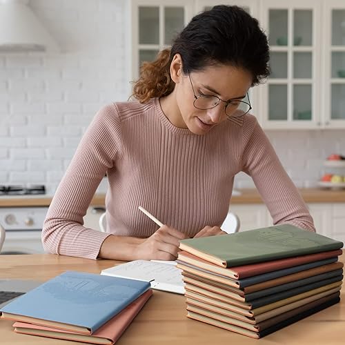 Miniatura 7 de TaoBary 24 Piezas Diarios de Cuero PU A5 a Granel Coloridos con Diseño de Árbol Rayados, Cuaderno de Diario con Cubierta de Cuero PU Suave Rayado