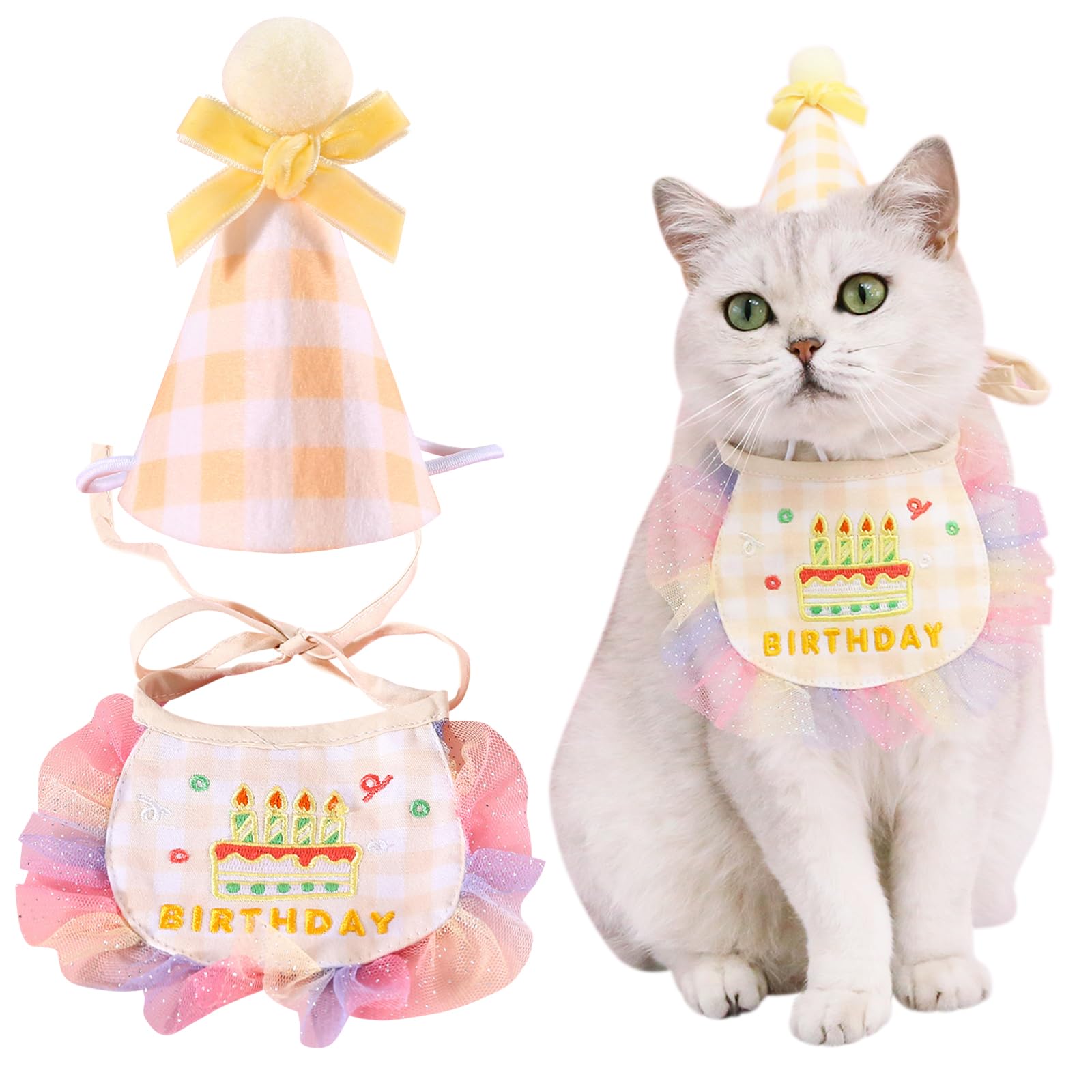 Bandana brodé avec nœud papillon et écharpe : le cadeau idéal pour votre animal