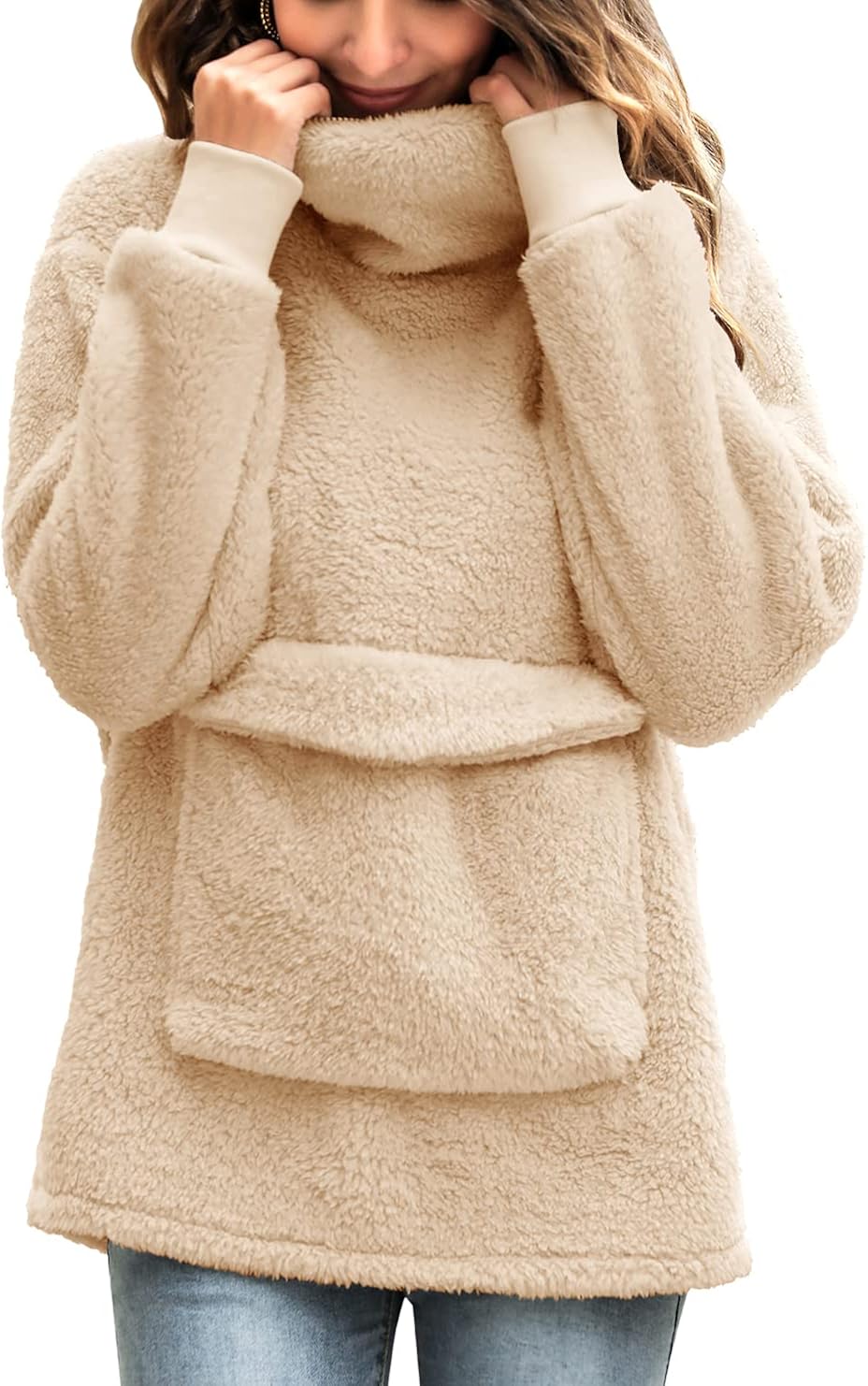 Cozy oversized sherpa pullover Outlet