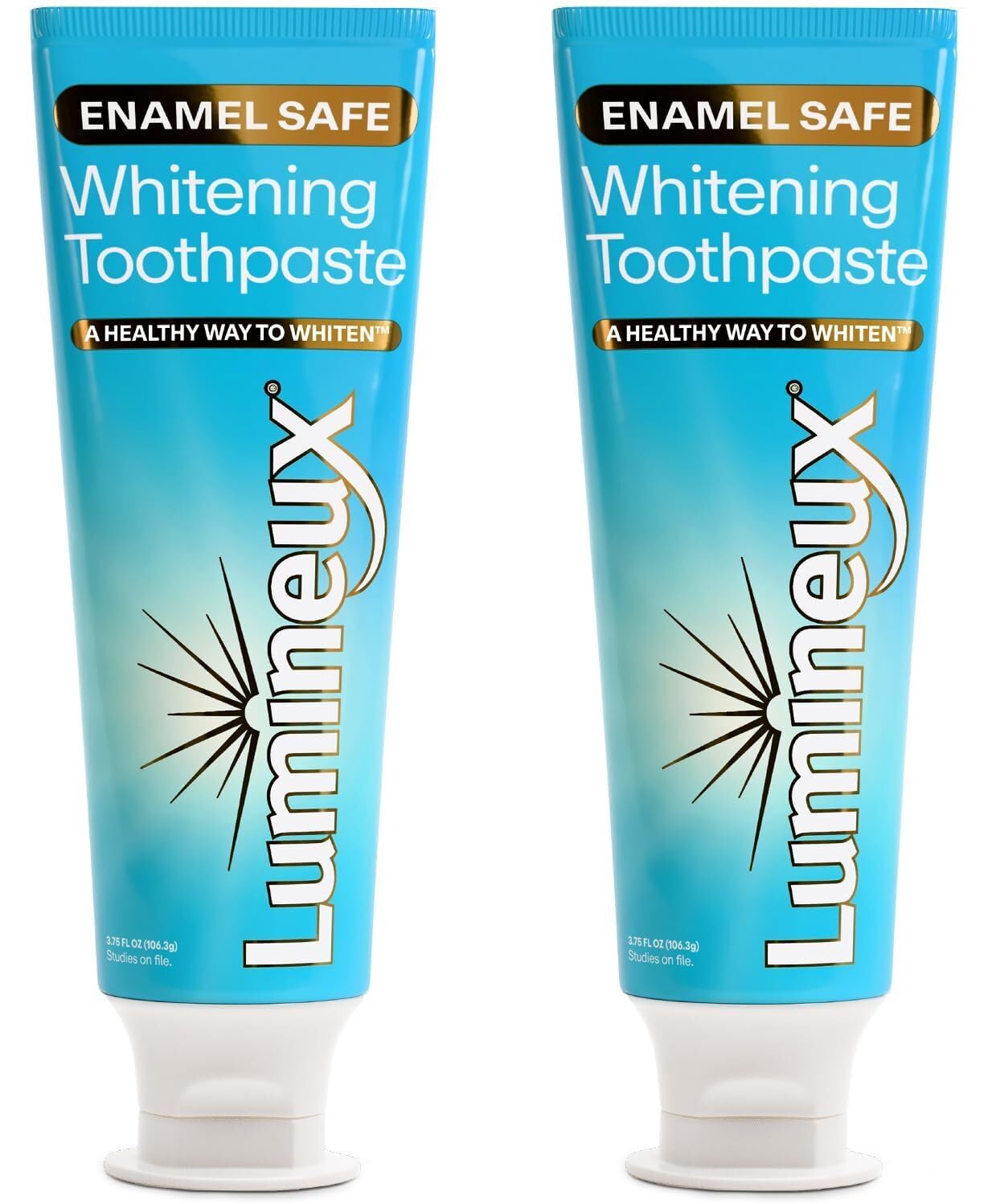 Lumineux Whitening Toothpaste 2-Pack: Peroxide-Free, Enamel Safe for Sensitive Teeth, Fluoride-Free, SLS-Free - Dentist Formulated 3.75oz