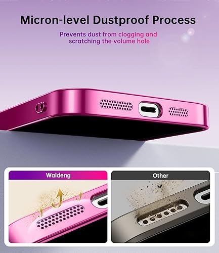 Miniatura 7 de Funda para iPhone 15 Pro Max con protección integrada de lente de cámara, trabajo sin costuras con Magsafe Parachoques suave y brillante metálico,