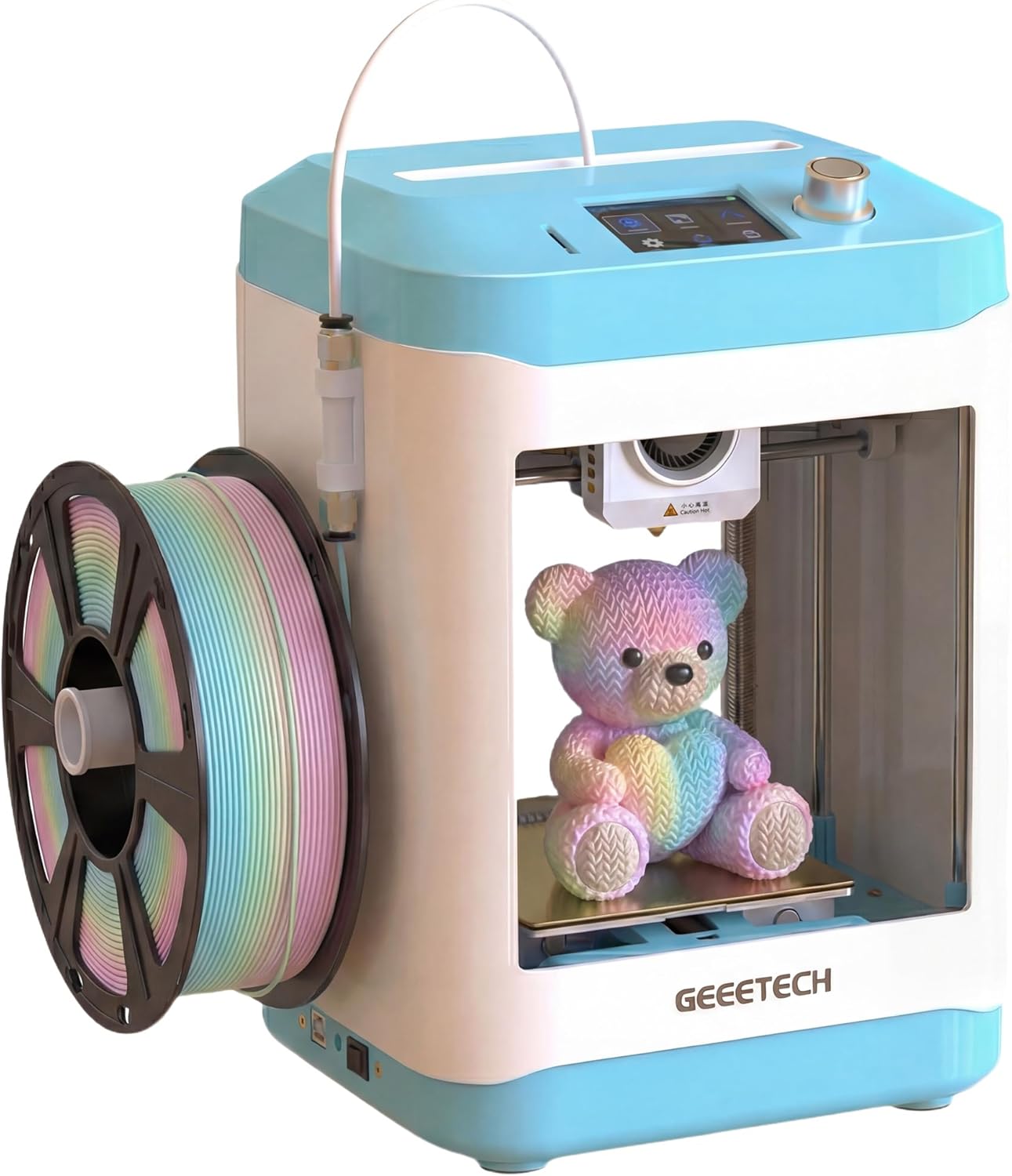 M1 Mini 3D Printer for Kids & Beginners, Perfect STEM Gift Smart Auto Leveling, Precise & High Speed Printing, Direct Drive Extruder, Compatible with PLA/TPU Filament