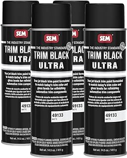 Trim Black Ultra | Jet-Black Trim Car Spray Paint for Plastic, Aluminum, Steel and Stainless Steel | 4-Pack |