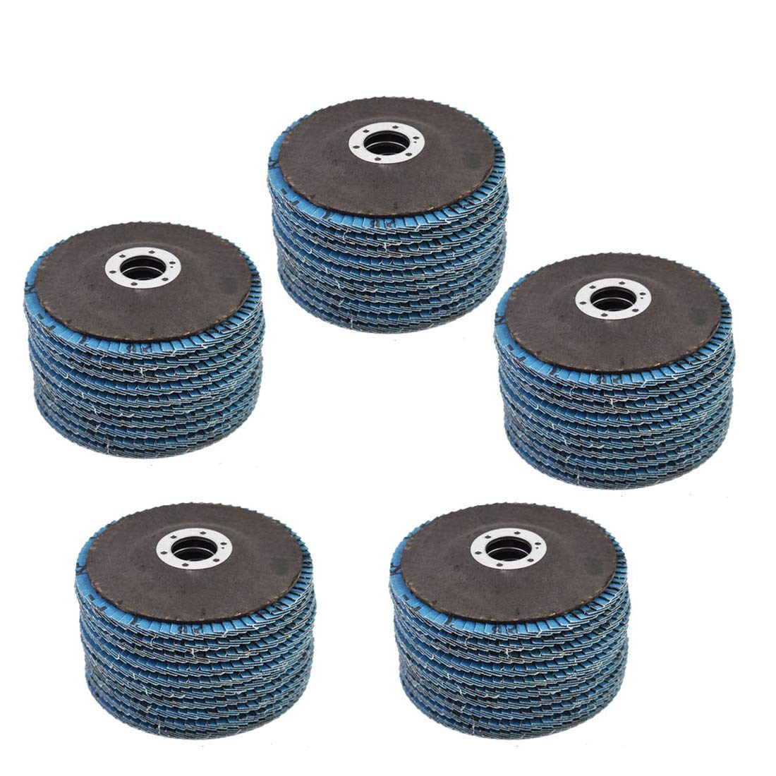 50 Pcs 4-1/2" X 7/8" 60 Grits Premium Zirconia Flap Discs Grinding Wheel Sandpaper for Grinding