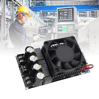 ZK 3002 Digital Power Amplifier Board, 300W Single Channel 600W Stereo, TPA3255 Chip, 8-50VDC, PCB Material, Temperature Controlled Cooling
