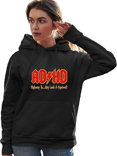 Miniatura 3 de Go All Out Sudadera con capucha para hombre y mujer con texto en inglés "Highway To Hey Look A Squirrel"