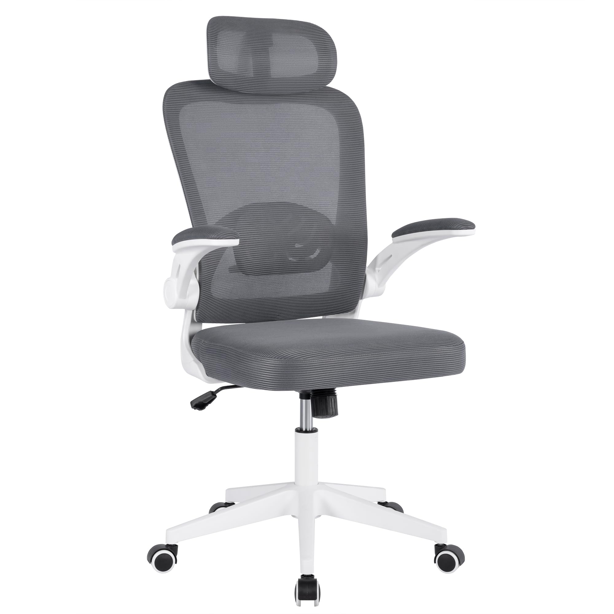 T-LOVENDO.ES Silla de Oficina Ergonómica, de Escritorio, Ejecutiva, Giratoria con Ruedas, de Juegos de Malla Transpirable, con Reposacabezas y Apoyabrazos Ajustable, Soporte Lumbar para Oficina, Casa