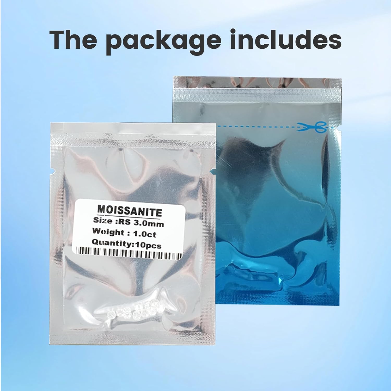 1ct Per Pack Small Size 0.8-3.5mm Tiny Loose Moissanite Gemstone D Colorless VVS1 Excellent Round Cut for Diamond Jewelry Making - Image 6