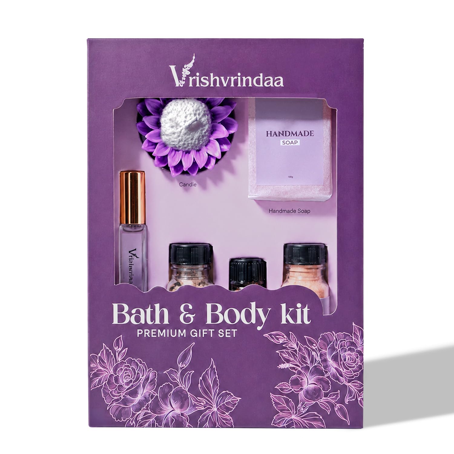 Luxury Bath & Body Gift Set for Women & Men | 6-in-1 Spa Gift Hamper with Handmade Soap, Rose Essential Oil, Perfume, Bath Salt, Ubtan & Candle | Birthday Anniversary Gift-image-42