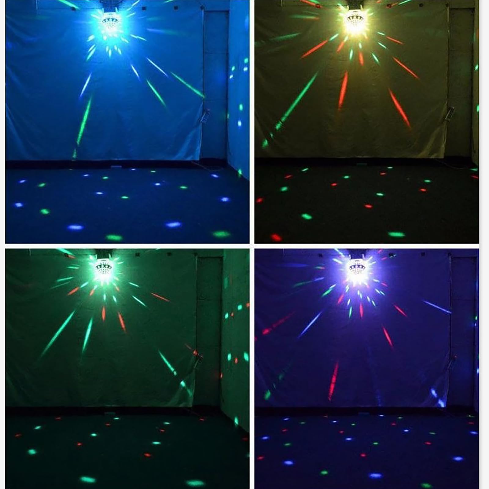 Kula Dyskotekowa, Oświetlenie Na Imprezę Dyskotekową Z Koralikami Świetlnymi LED RGB 5 * 3W, Sterowanie Aktywowane Dźwiękiem/samobieżne/DMX 512, Do Występów Na Żywo, Świątecznego Rave, Tańca