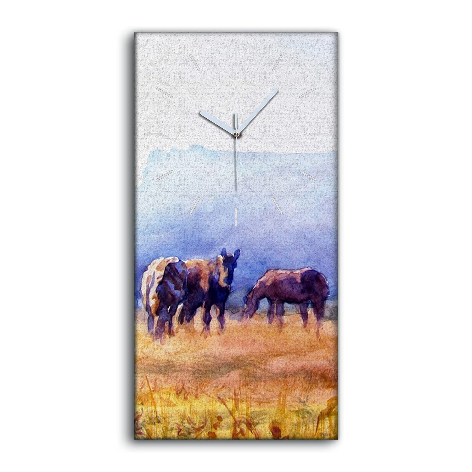 Horloge sur Toile sans Tic-Tac pour Chambre - Fini le Bruit avec Coloray 30x60