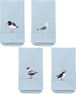 Seagull Hand Towels for Bathroom, Bird Gifts,Seagull Decor Coastal Beach Kitchen Towels Decor Coastal Decorative Dish Towels for Kitchen, Bird Lover Watcher Gifts Dish Tea Towel