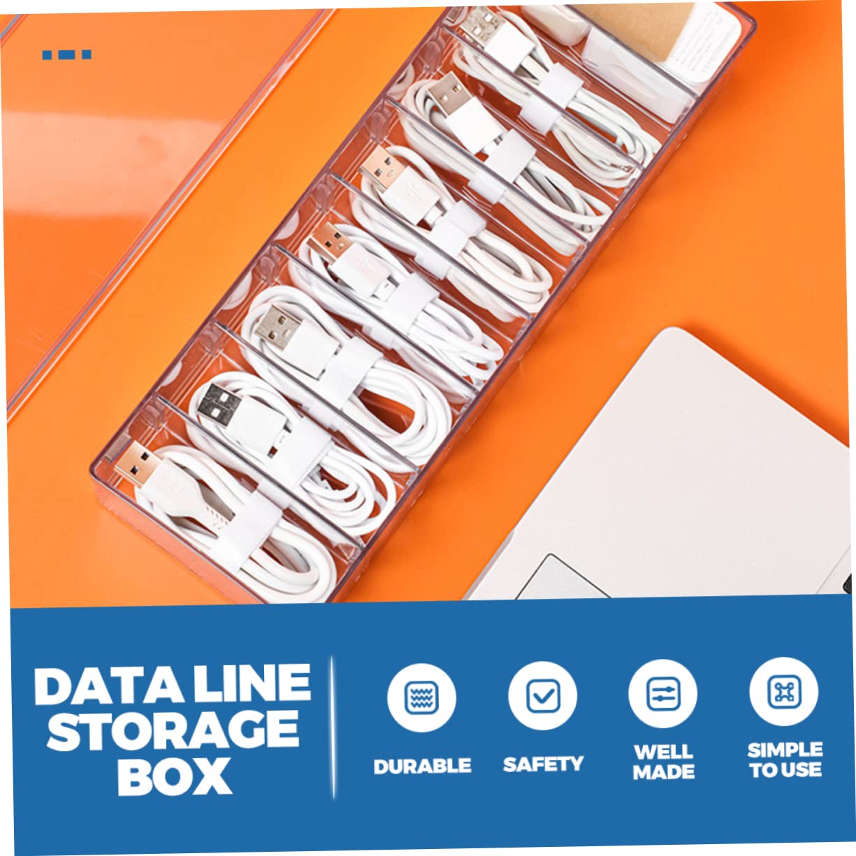 Estuche Organizador de Cables Pet Tapa y 8 Ranuras